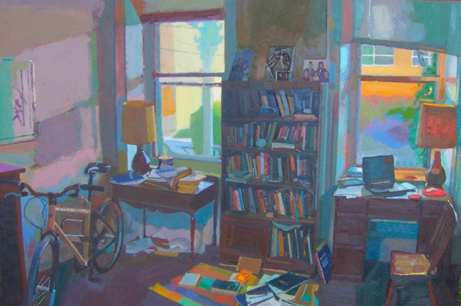John Lee, Home Office, Oil on Linen